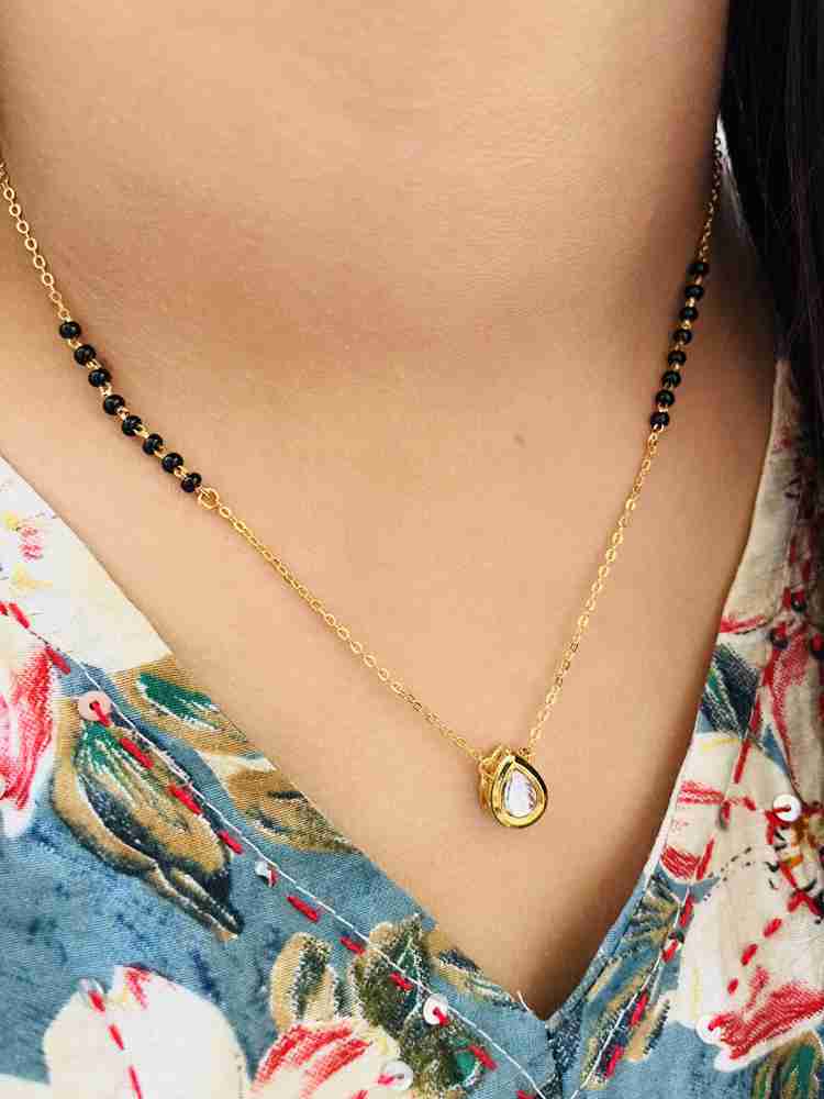 JHB Gold Plated Single Kundan Stone Tanmaniya Mangalsutra For Women Alloy Tanmaniya Price in India Buy JHB Gold Plated Single Kundan Stone Tanmaniya Mangalsutra For Women Alloy Tanmaniya Online at Bes...