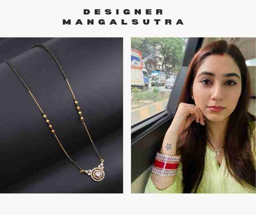 Short gold deals mangalsutra designs latest