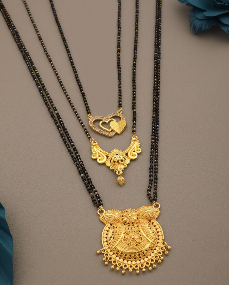 Makezak combo of bestseller Brass Mangalsutra Price in India Buy