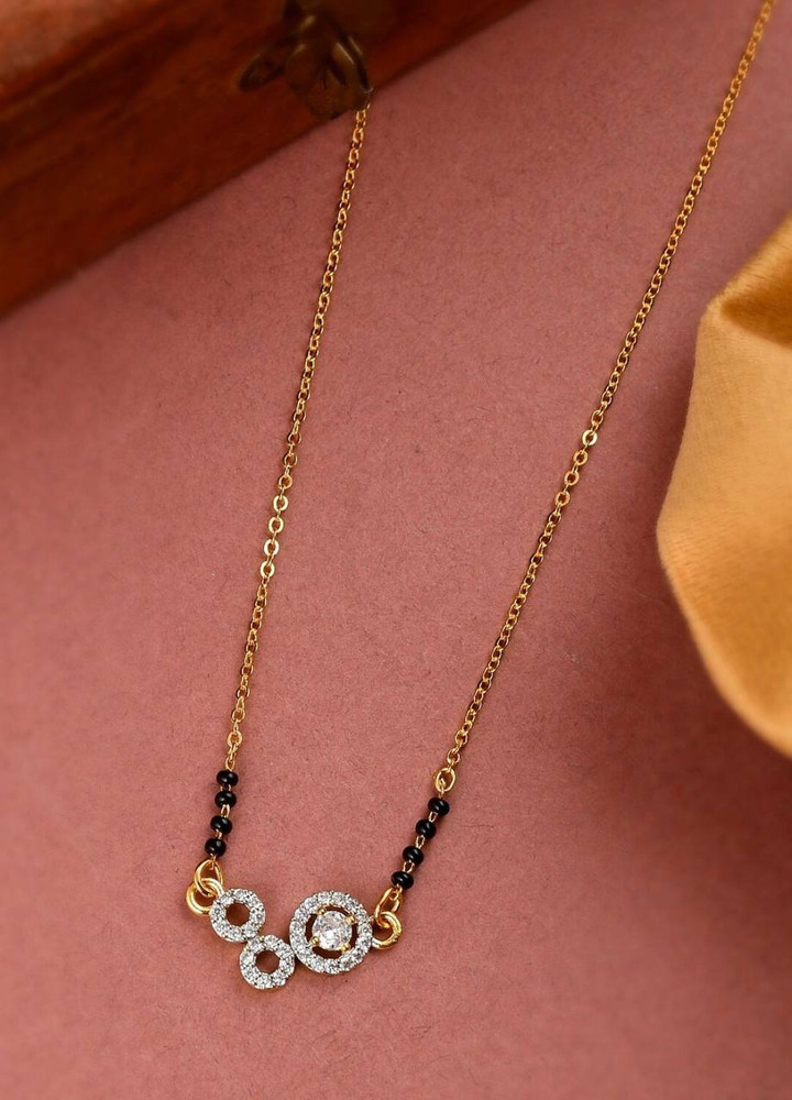 Wholfin New Fashion Exclusive Diamond Gold Plated Mangalsutra For