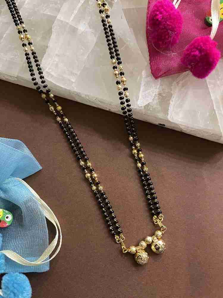 Long Mangalsutra With Vati Black Beads Chain – Digital Dress Room