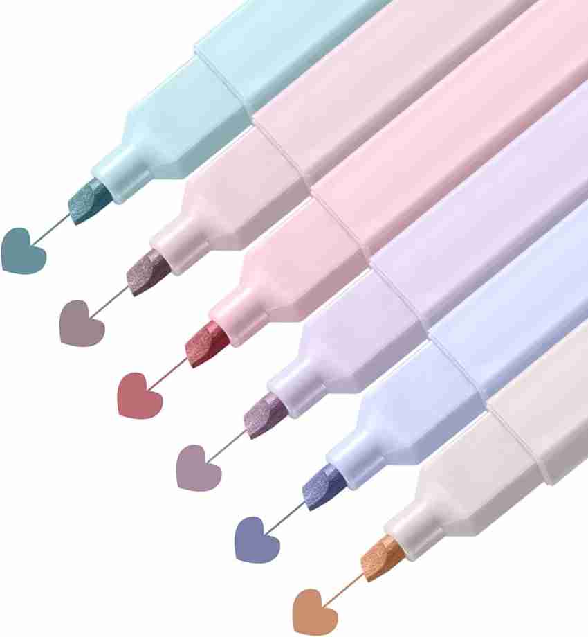 LABUK 12pcs Pastel Highlighters Aesthetic Cute Bible Highlighters and Pens  No Bleed Mild Assorted Colors for Journal Planner Notes School Office