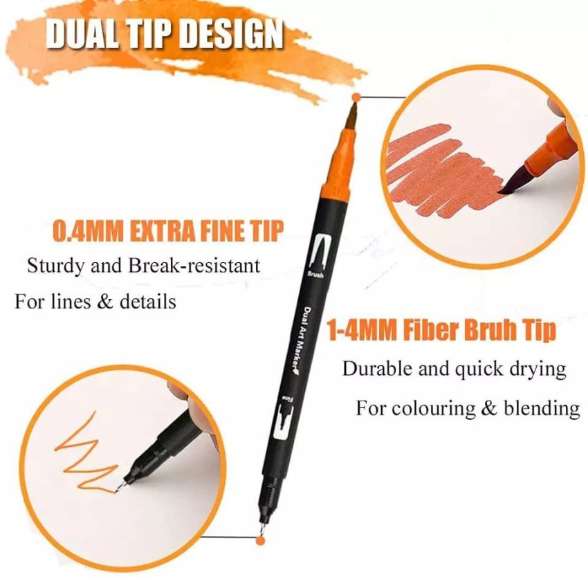 60pcs Mixed Color Fineliner Point Pen, Simple Multi-purpose