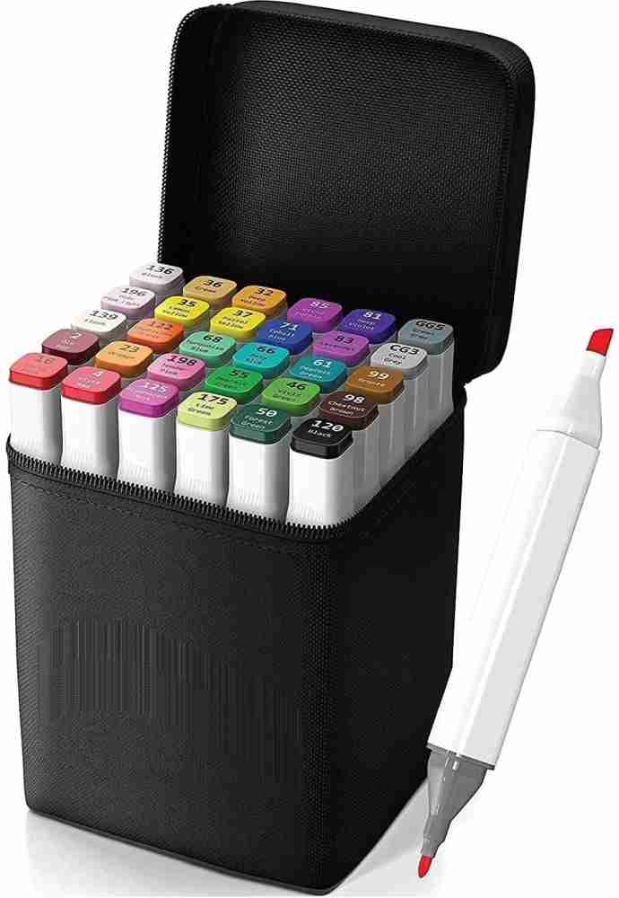 80Colors Alcohol Based Markers, Alcohol Markers Set, Dual Tip Alcohol  Sketching Drawing Markers Animation for Adults Kids 