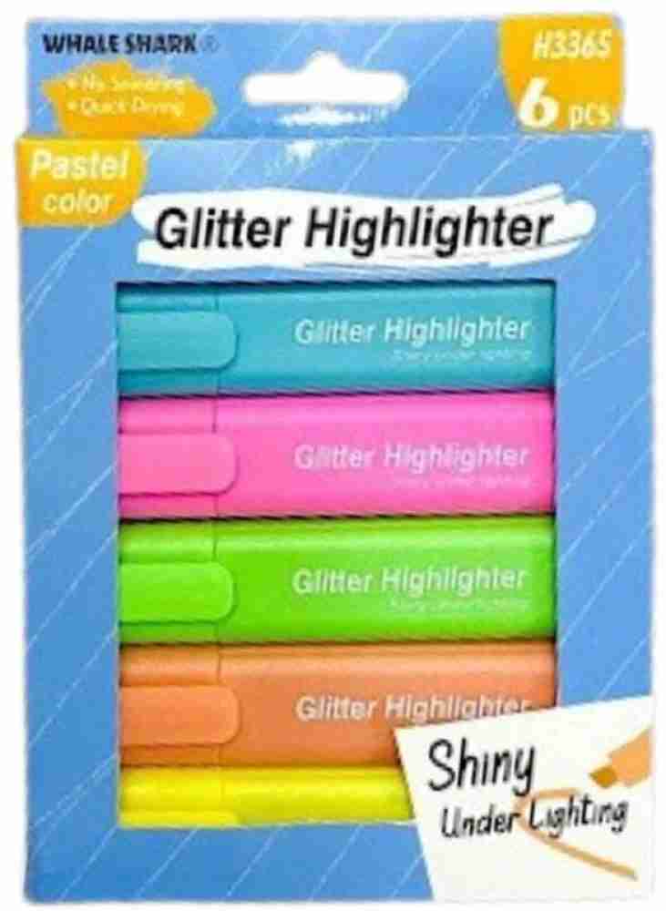 Maped Glitter Highlighters 4 Pack - Pastel