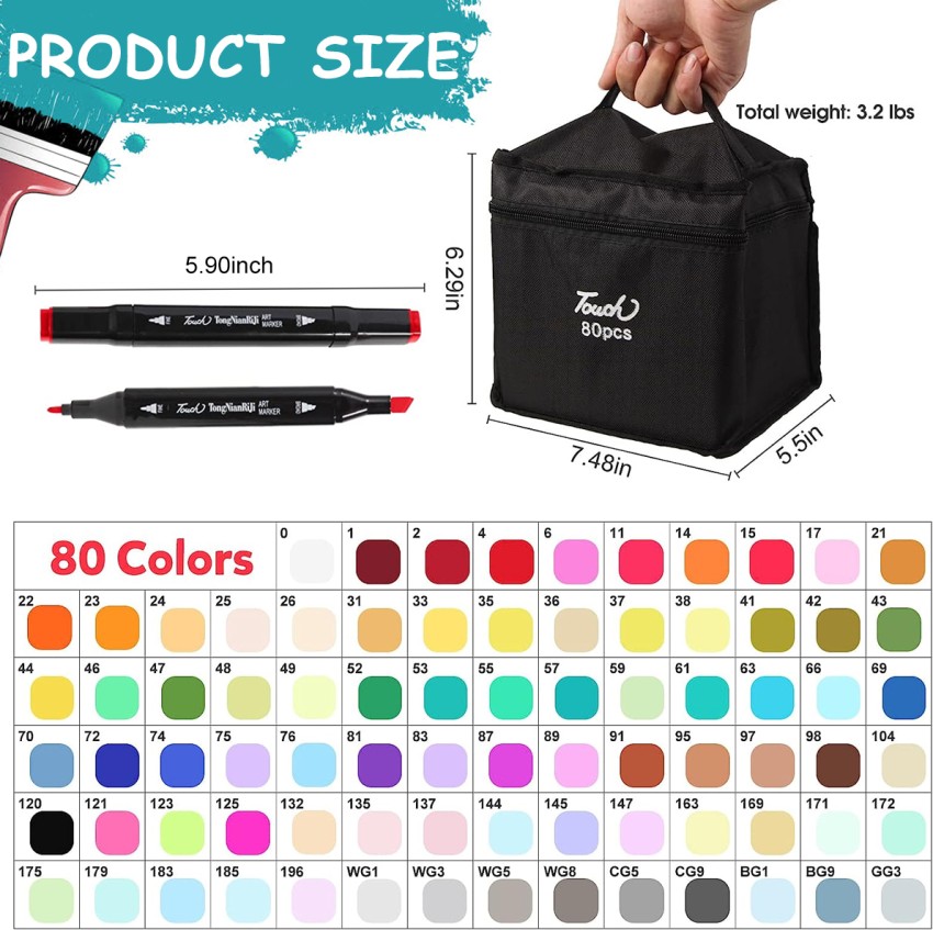 Alcohol Based Markers - Set of 80