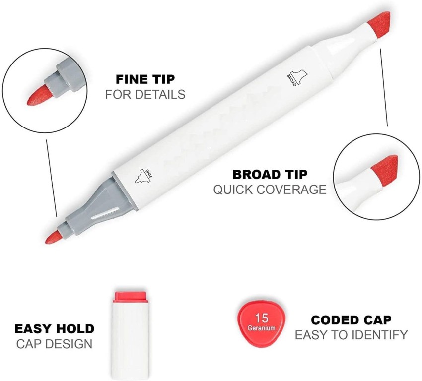 60 Pc Alcohol Markers Set Colour Marker Pen Art Markers Dual Tip