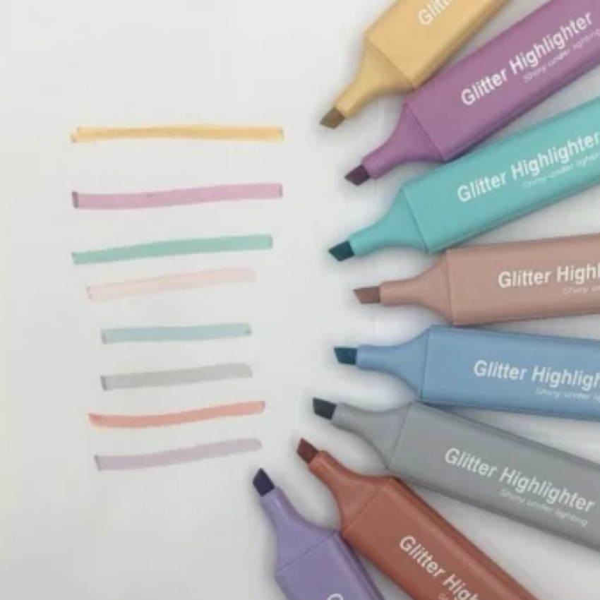 Glitter Highlighter Markers, Glitter School Highlighter