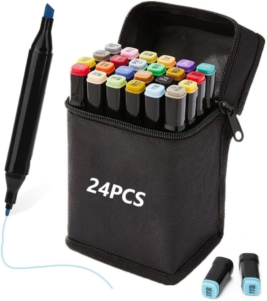 Wynhard Color Marker set 60 Pcs Alcohol Marker Pen Set Dual  Colour Markers pen - Color Marker Set