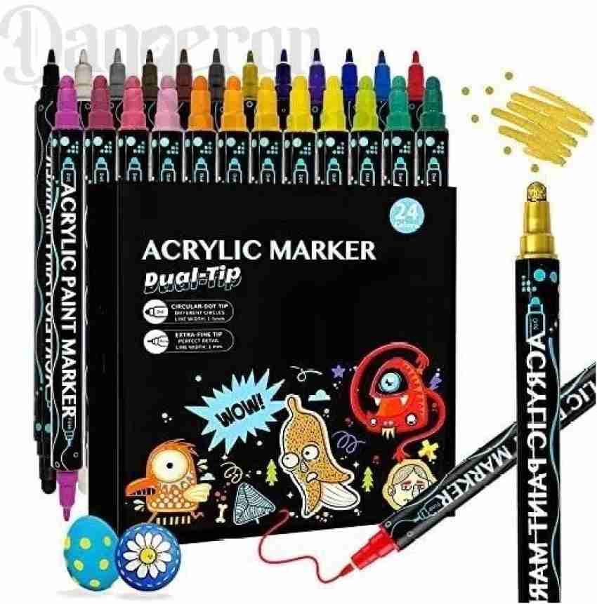 Acrylic Art Pen Set, Acrylic Dot Tip, Acrylic Marker