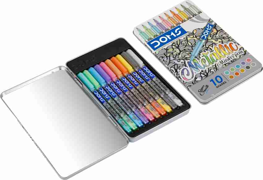 DOMS Metallic Marker Pens 10 Pcs Pack - DOMS