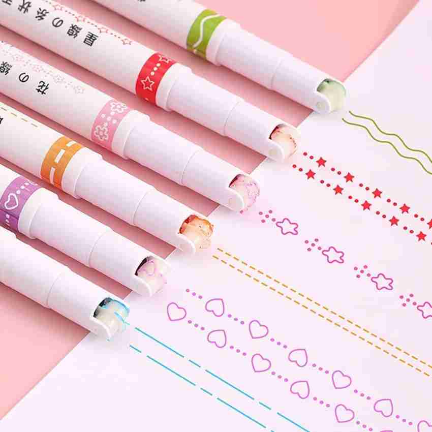 6Pcs Japanese Stationery Cute Pens School Korean Stationery Pen Kawaii Pen  0. J.