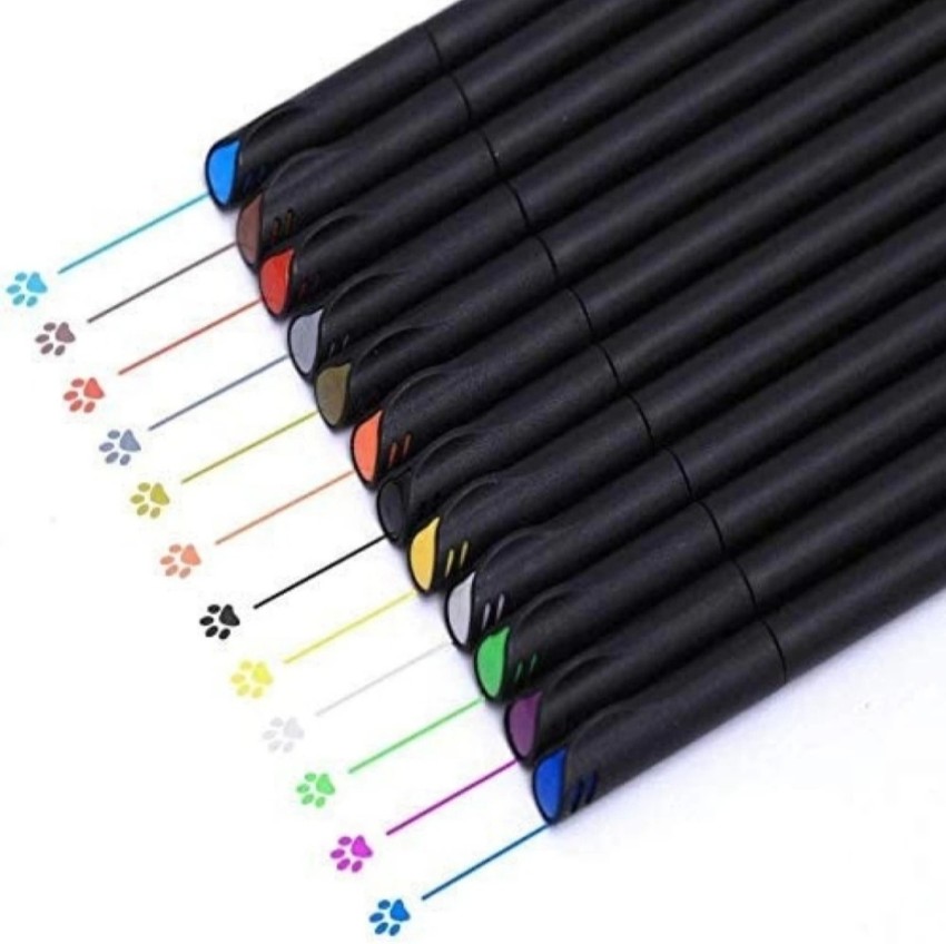 feelhigh 12 Color Pens Fine Point Markers Fine Tip Drawing  for Journaling Writing Note - Fine Point Markers
