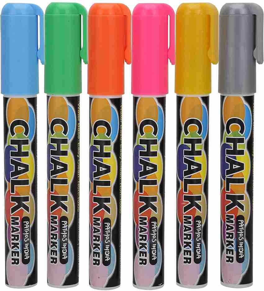 Liquid Chalk Markers, 8Pcs, 6Mm,White, Dual Tip, Chalkboard Markers, Dry  Erase M