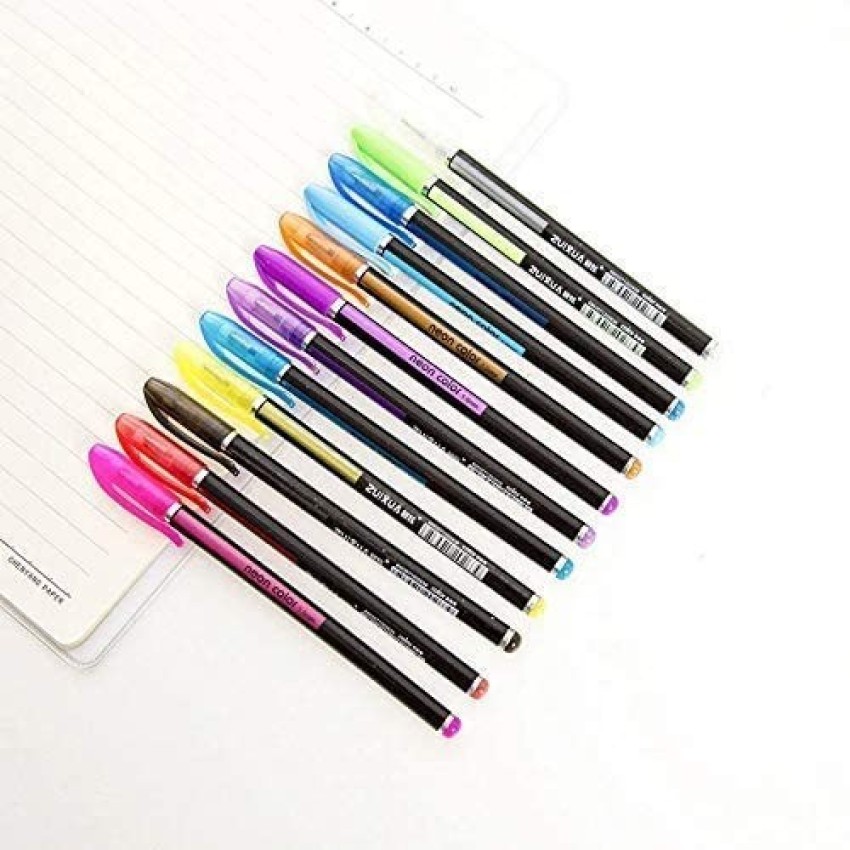 Glitter Gel Pens, 32-Color Neon Glitter Pens Fine Tip Art Markers