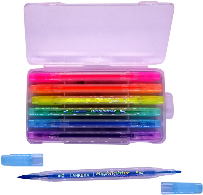 Highlighter, Chisel Tip Marker Pen, Assorted Colors, Water Based