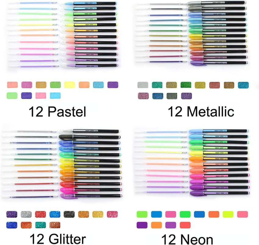 Flipkart KRYTONE Glitter Gel Pens Art Marker for Adult