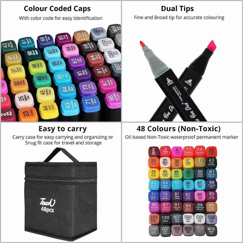 Dual Tip Art Markers - Set of 101