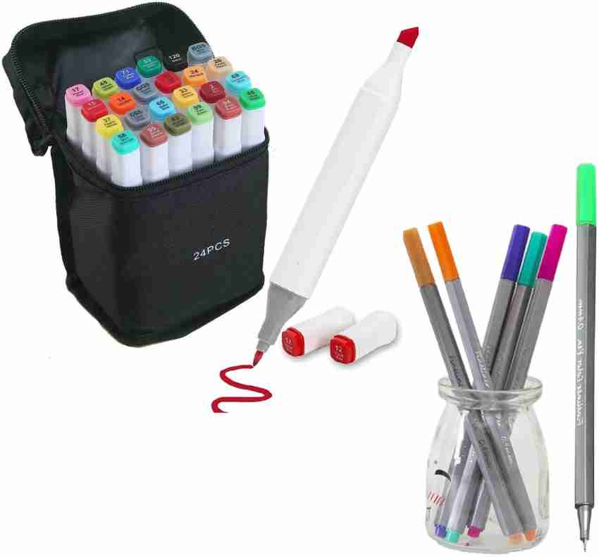 24 Colour 24PC TOUCH COOL DUAL TIP MARKER