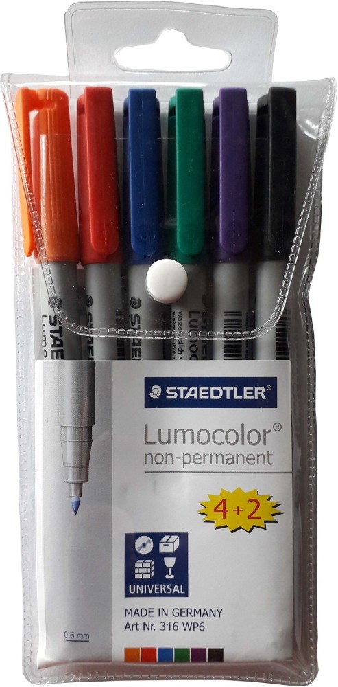 Staedtler Fine Point Lumocolor Non-Permanent Marker Set - 4 Colors