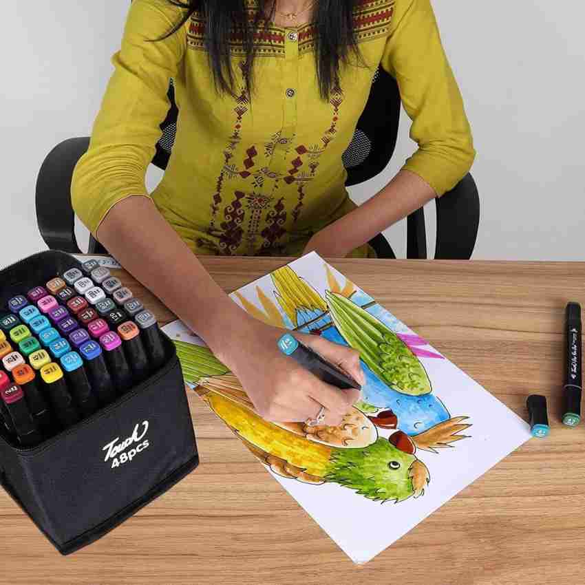 Alcohol Markers Skin Tone Brush Tip -Skin Color Art Marker Set for Artist  Adults