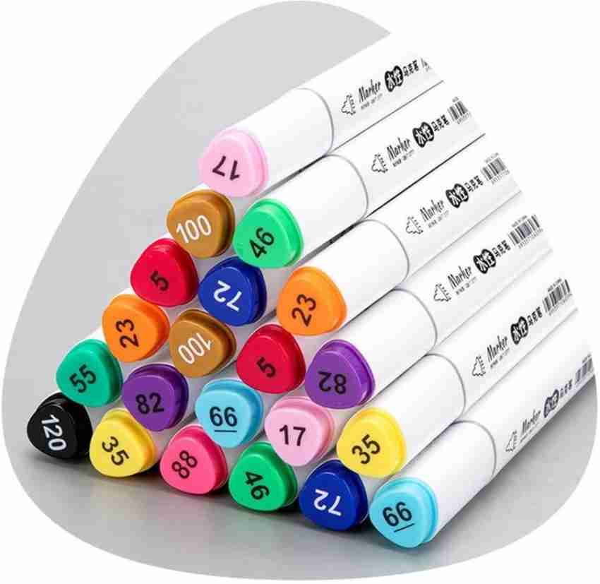 200 Pcs Colored Markers for Adults Coloring Dual Tip Markers with Fine Tip  an