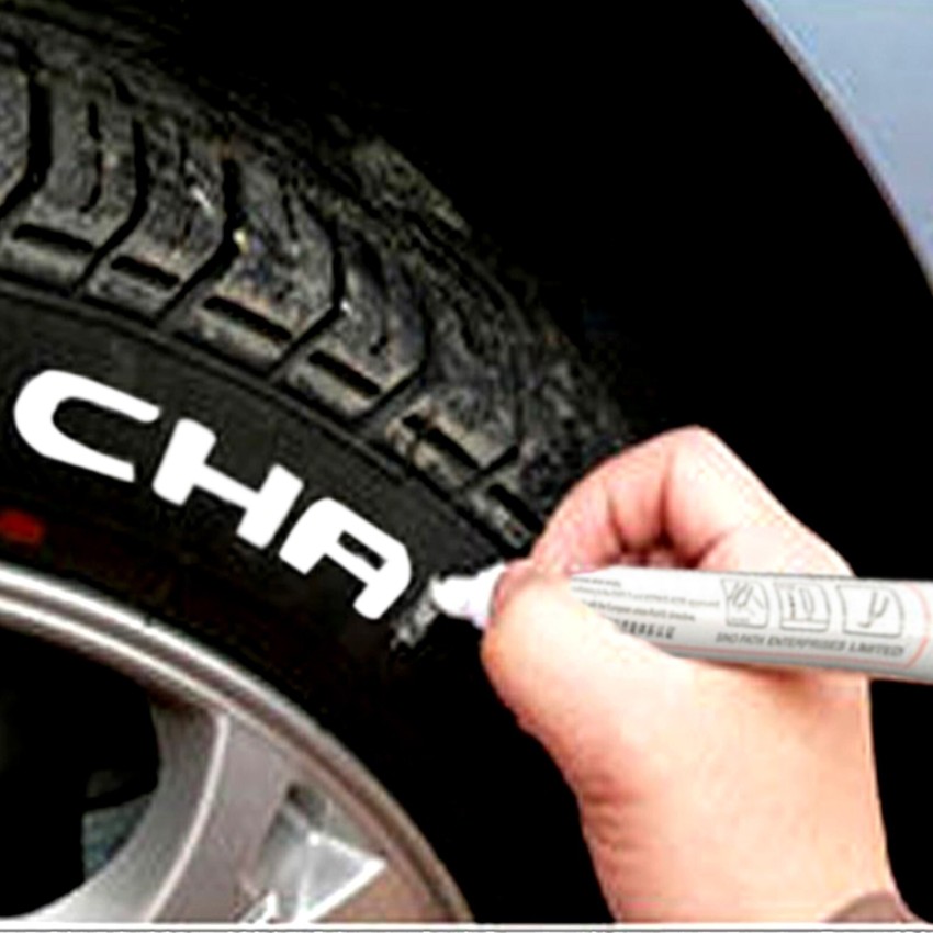 Tire Paint Marker Pen 4 Pieces White Marker Pens White Tyre Marker