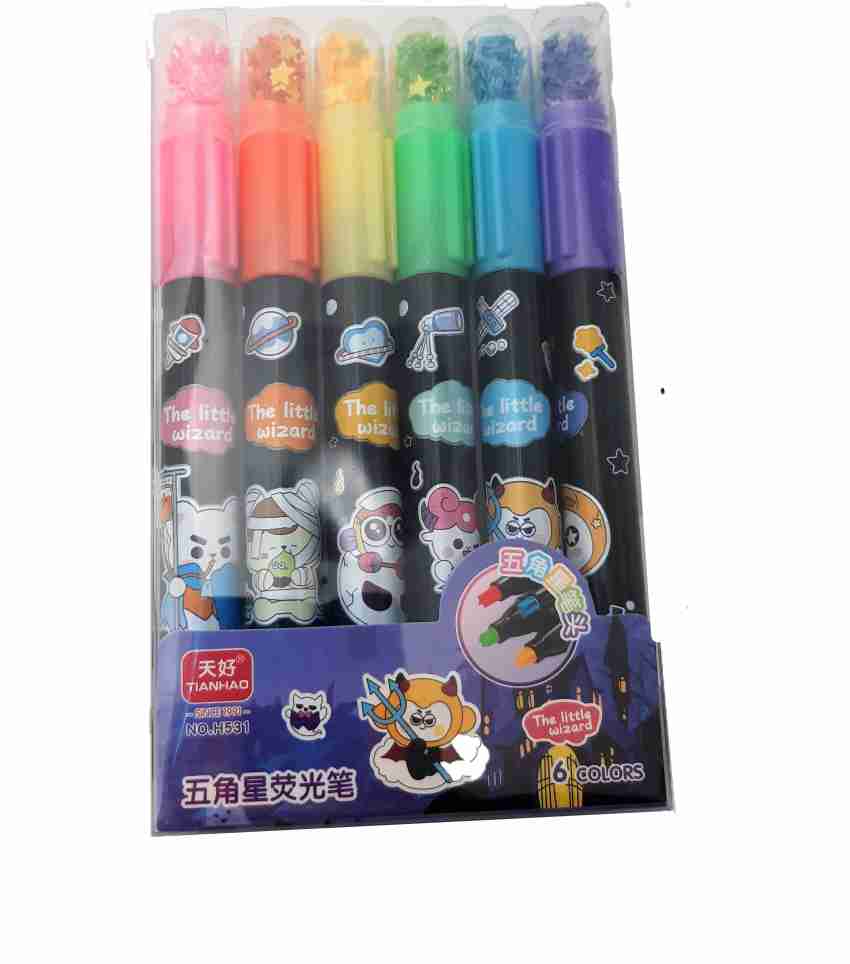 6Pcs Cute Bear Highlighters Markers - Bear Pen Cute Highlighters