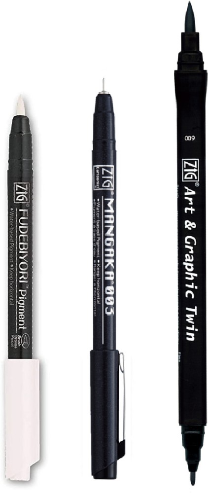Zig Art & Graphic Twin Real Brush & Fine Markers
