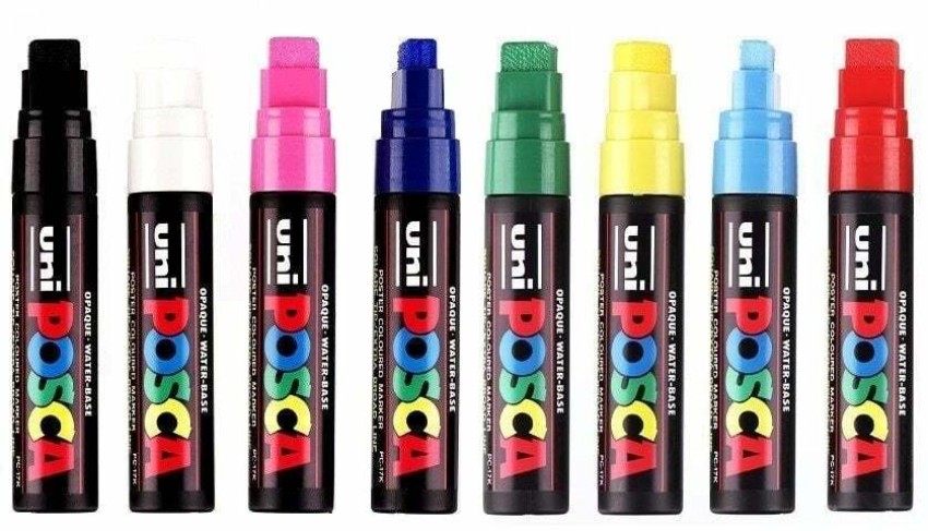 Posca Uni Mitsubishi 8-Color Marker Set 15mm - Color Markers