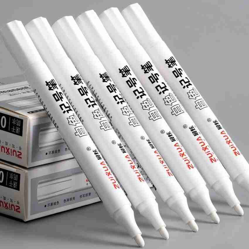 New White Marker Pen Alcohol Paint Oily Waterproof Tire Painting