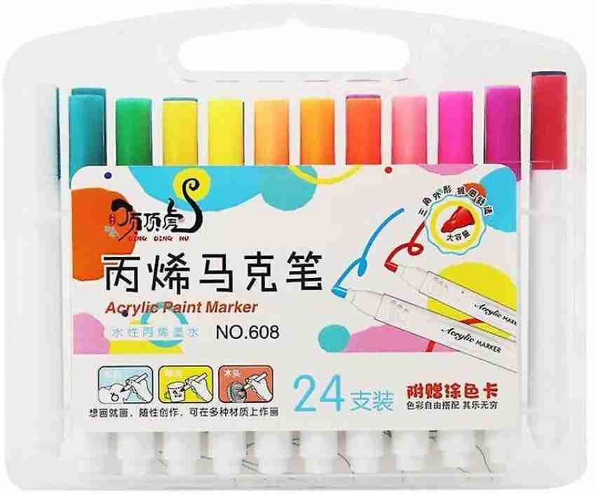 Fluorescent Markers For Coloring 6Pcs Scrapbook Watercolor Pens Photo Album  Art Painting Pens Art Stationery Supplies For Teens - AliExpress