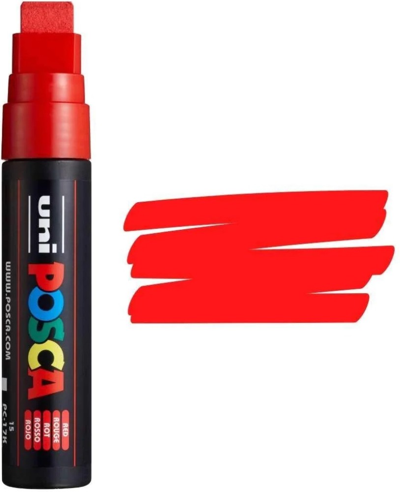 Uni Posca Extra Bold Marker, Red (PC17K.15) - Permanent  Marker