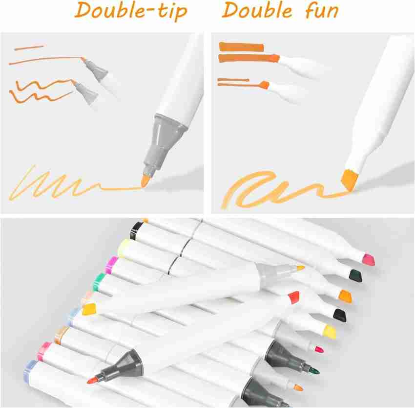 Soucolor Color Marker Set 24 Pcs Alcohol Marker Pen Set Dual  Colour Markers Pen - Color Marker Set 24 Pcs Alcohol Marker Pen Set Dual  Colour Markers Pen