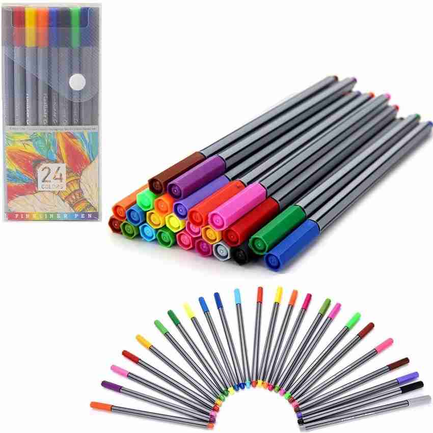 Flipkart Corslet Color Pen Fineliner Set 24 Pc Pen 0.4mm
