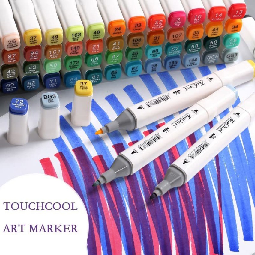 TouchCool Alcoholic Dual Tip Art Markers for Students and  Professionals - Alcoholic Markers Dual Tip