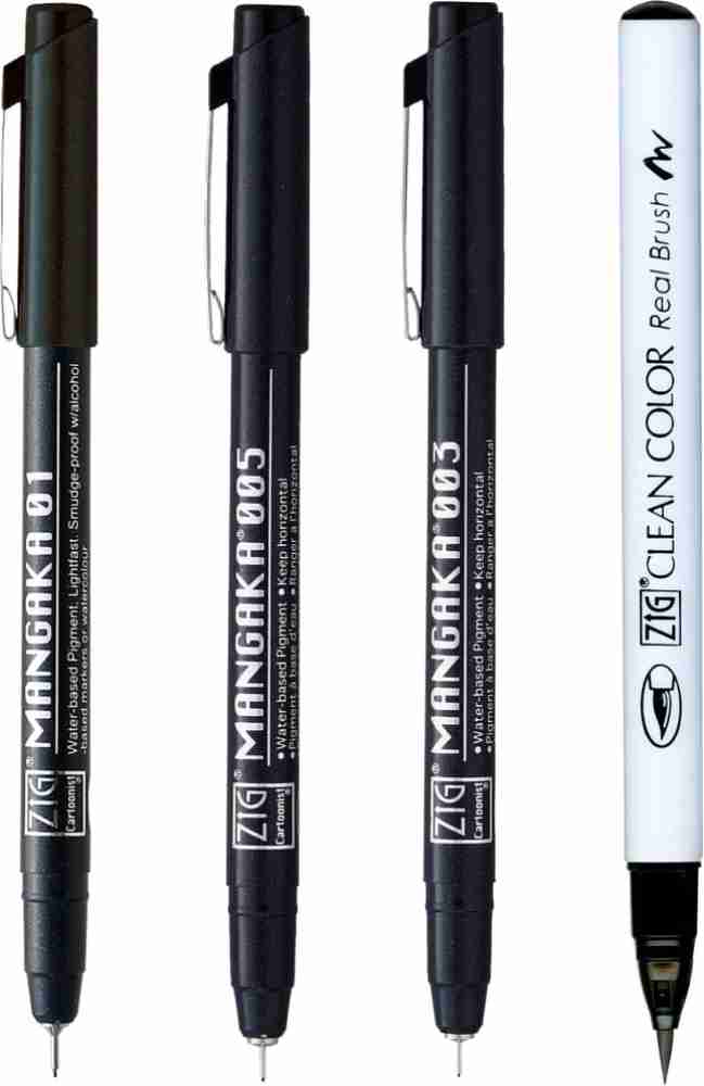 STA Pigment Fine Liner Pen Graphic & Brush Pen Black Fineliner