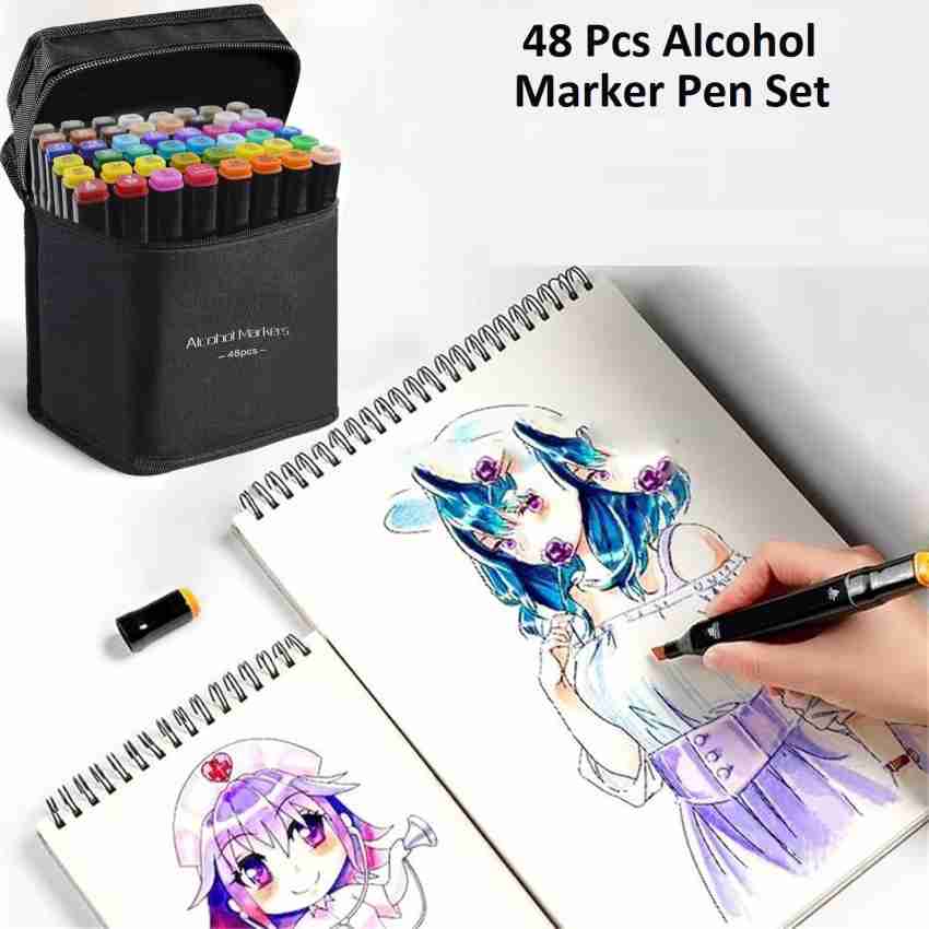 Artist Permanent Sketch Anime Skin Marker Pen Set for Skin Tone Pens  TouchNew 24 Color Dual Tip Twin Alcohol Based Marker Set