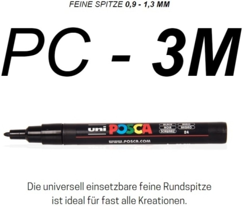 Posca Marker : Pc-3m : Fine Bullet Tip : 0.9 - 1.3mm : Assorted Colors Set  Of 40