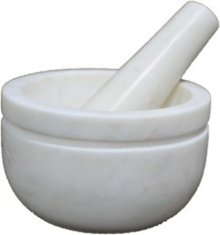 HIC Kitchen Marble Mortar and Pestle, 4in