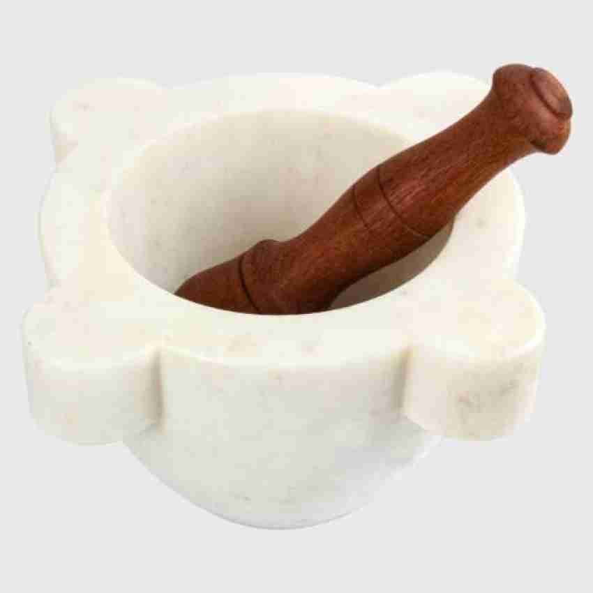 Handmade Marble & Wood Mortar Pestle Set – Urbanheer