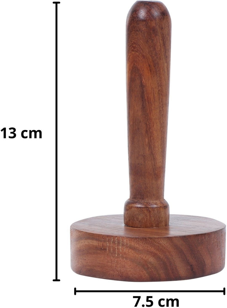 QIMACPLUS Best Quality Handicrafted Sheesham Wooden Masher Set of