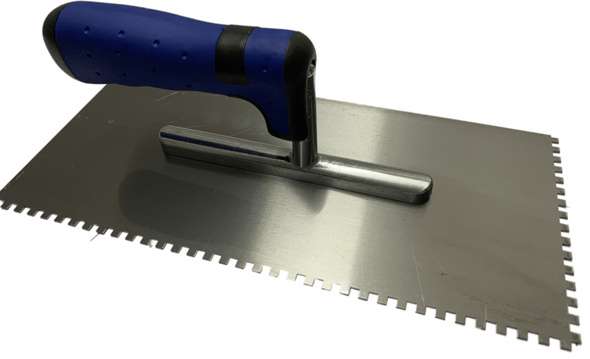 Adhesive top spreading trowel