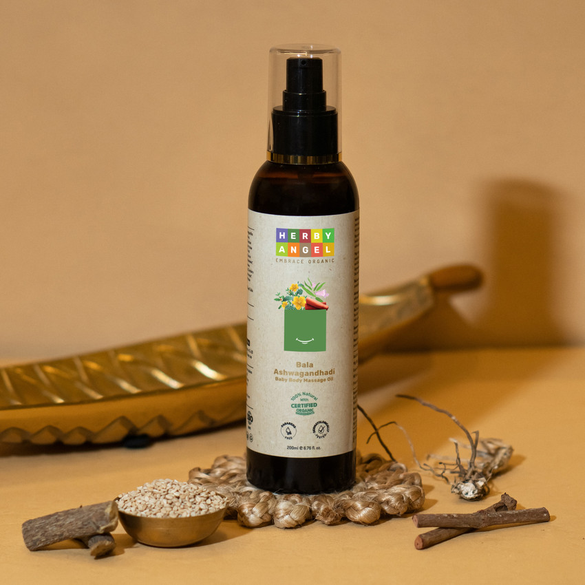 HERBY ANGEL Bala Ashwagandhadhi Baby Body Massage Oil For