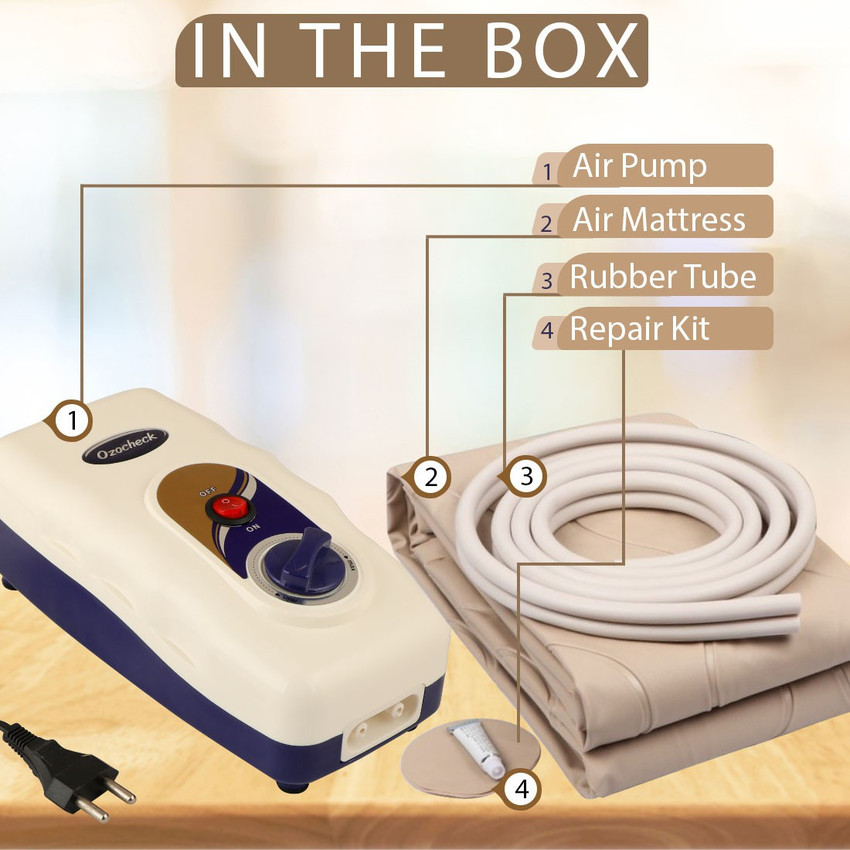 Ozocheck Anti Decubitious Air and Bubble Mattress with Pump | Prevention of Bed sores | Supports upto 100Kg F04180053 Massager - Ozocheck : Flipkart.com Ozocheck Anti Decubitious Air and Bubble Mattress with Pump | Prevention of Bed sores | Supports upto 100Kg F04180053 Massager - Ozocheck : Flipkart.com