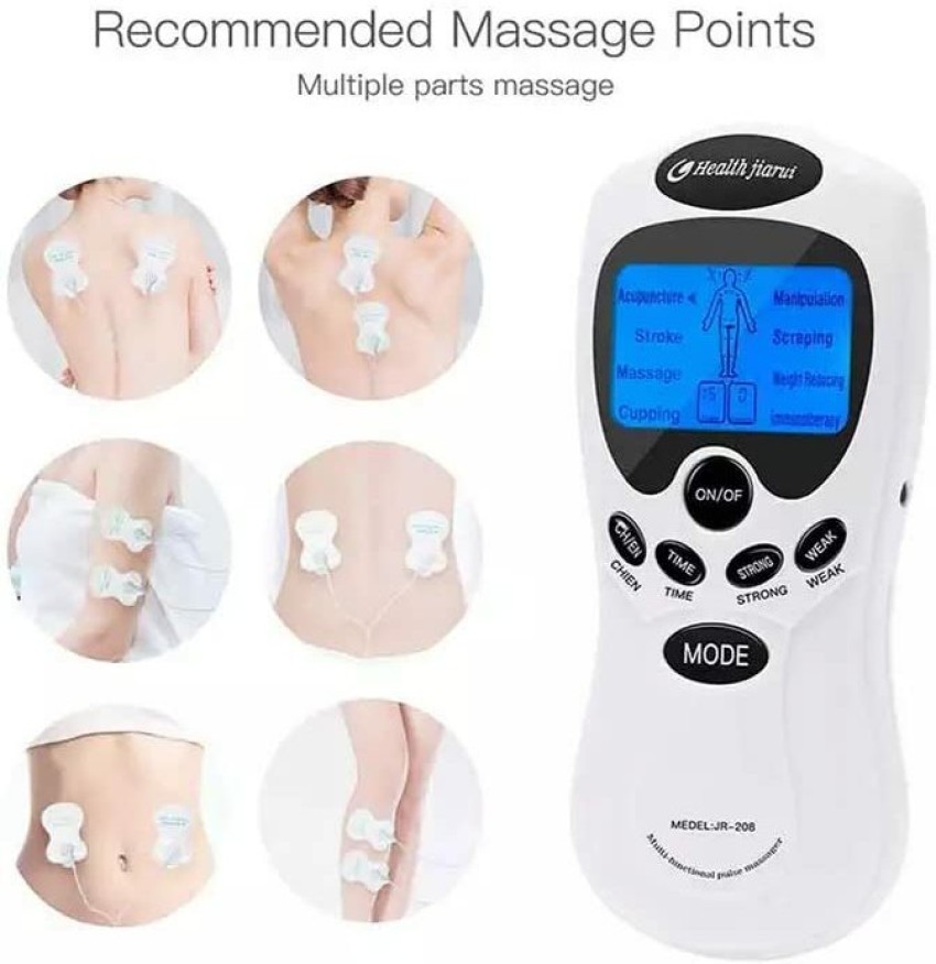 8 In 1 Digital Therapy Machine / Pain Relief Pulse Massager, 4 Pads With  Palm Device