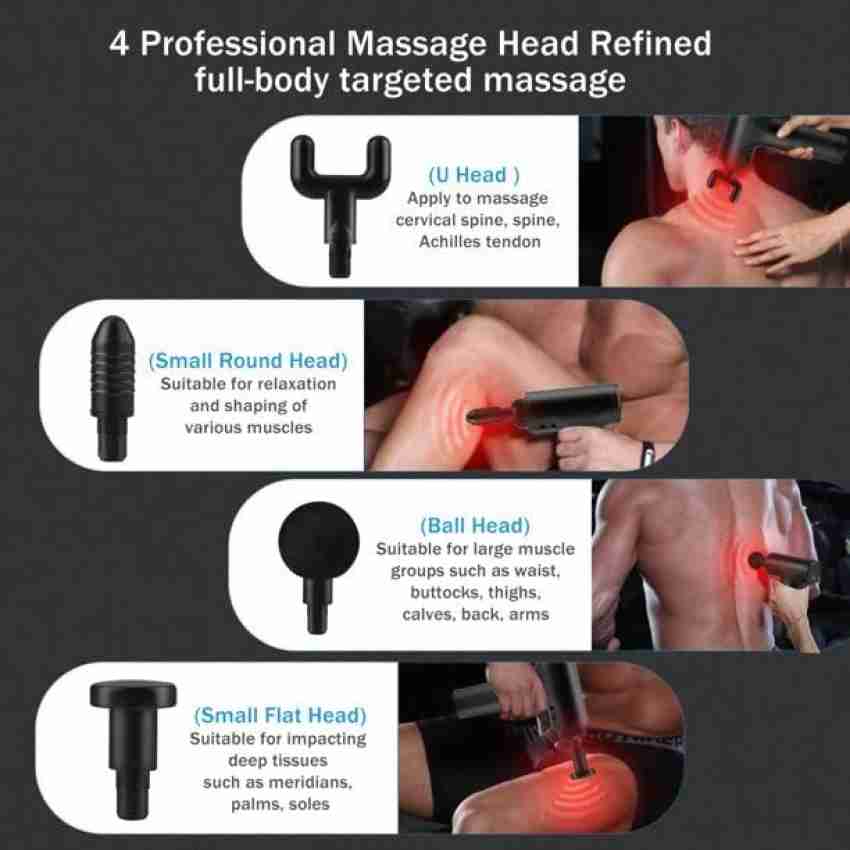 Rechargeable Hand Held Deep Tissue Massager Cordless for Muscles Back Full  Body
