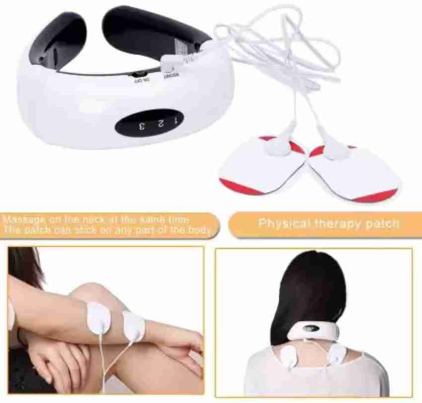 Portable 4 Massage Heads Smart Back Neck Massager TENS Pulse Shoulder Neck  Massage Cervical Vibrator Heating Neck Massager