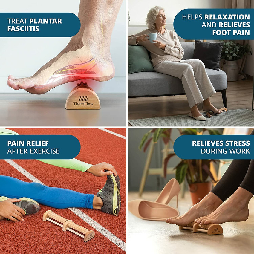 Handheld massager top for plantar fasciitis