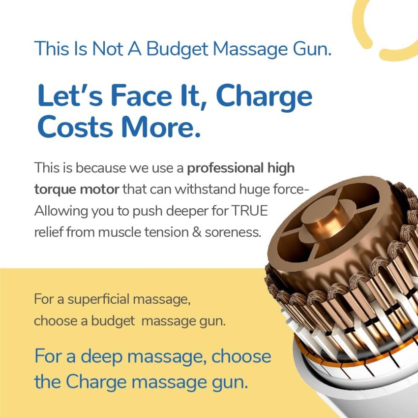 CARESMITH Charge Boost Massage Gun | True Percussion Large Torque Motor |  3200 Strokes per min | 4 H…See more CARESMITH Charge Boost Massage Gun 